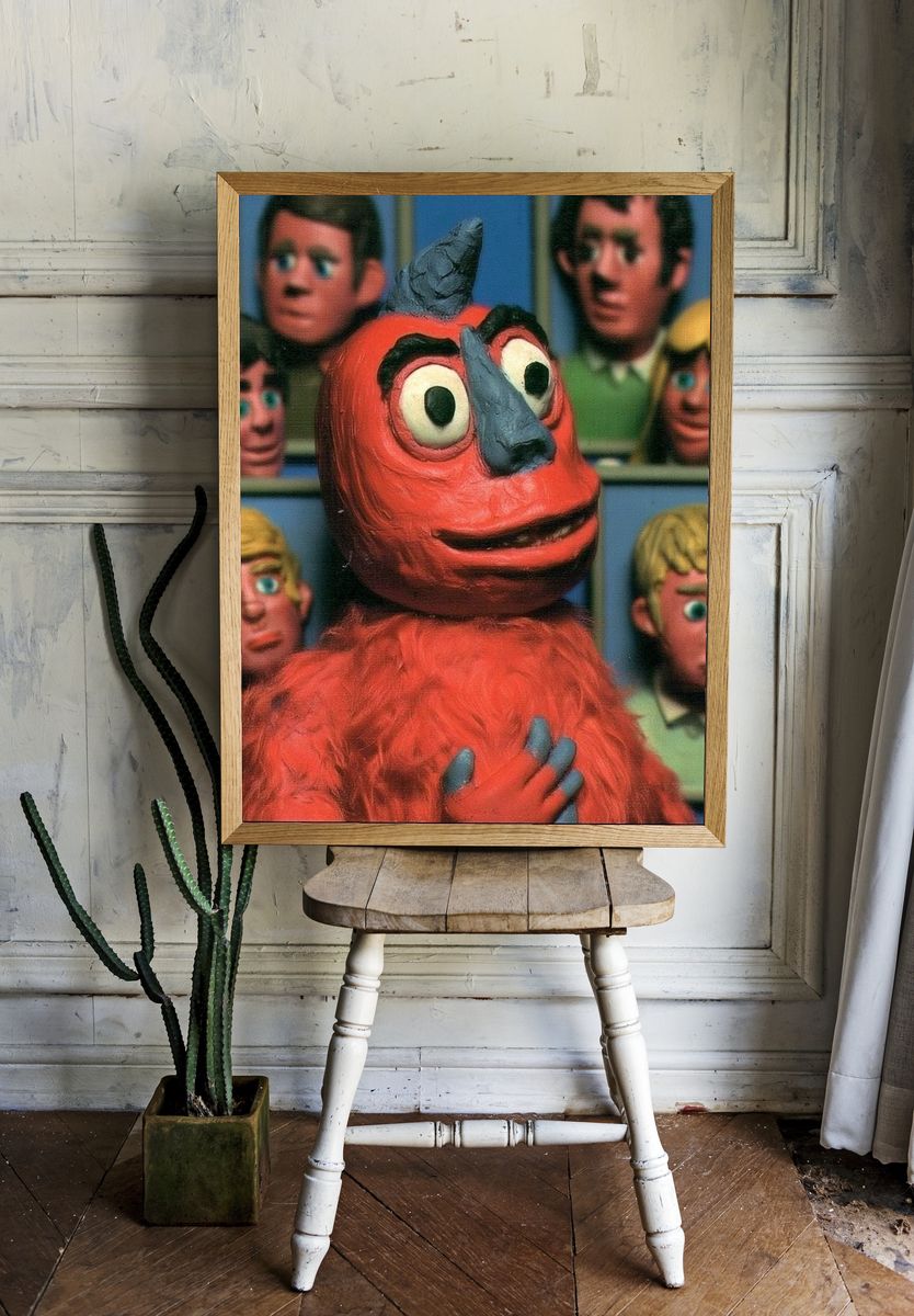 Red Clay Character Portrait Print. — room view 1