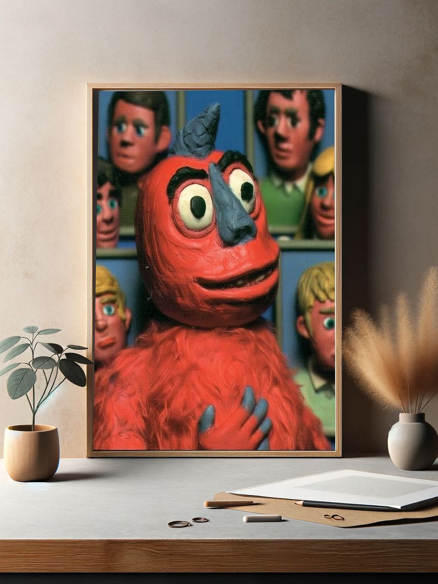 Red Clay Character Portrait Print. — room view 2