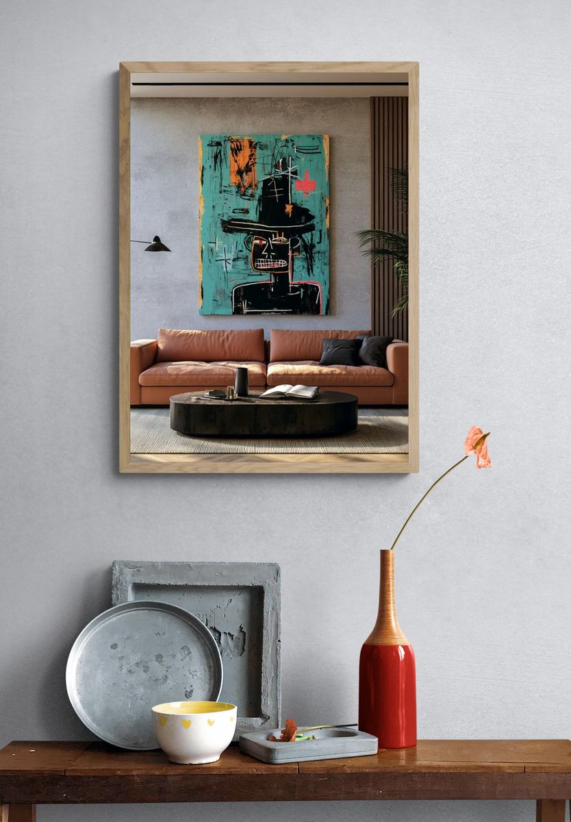 Abstract Face Portrait Poster. — room view 3