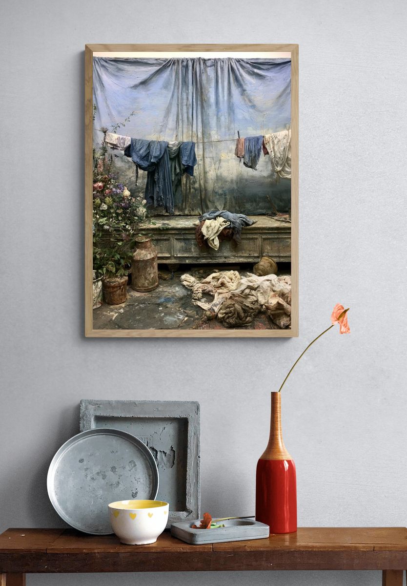 Laundry Still Life — Fine-Art Print. — room view 3