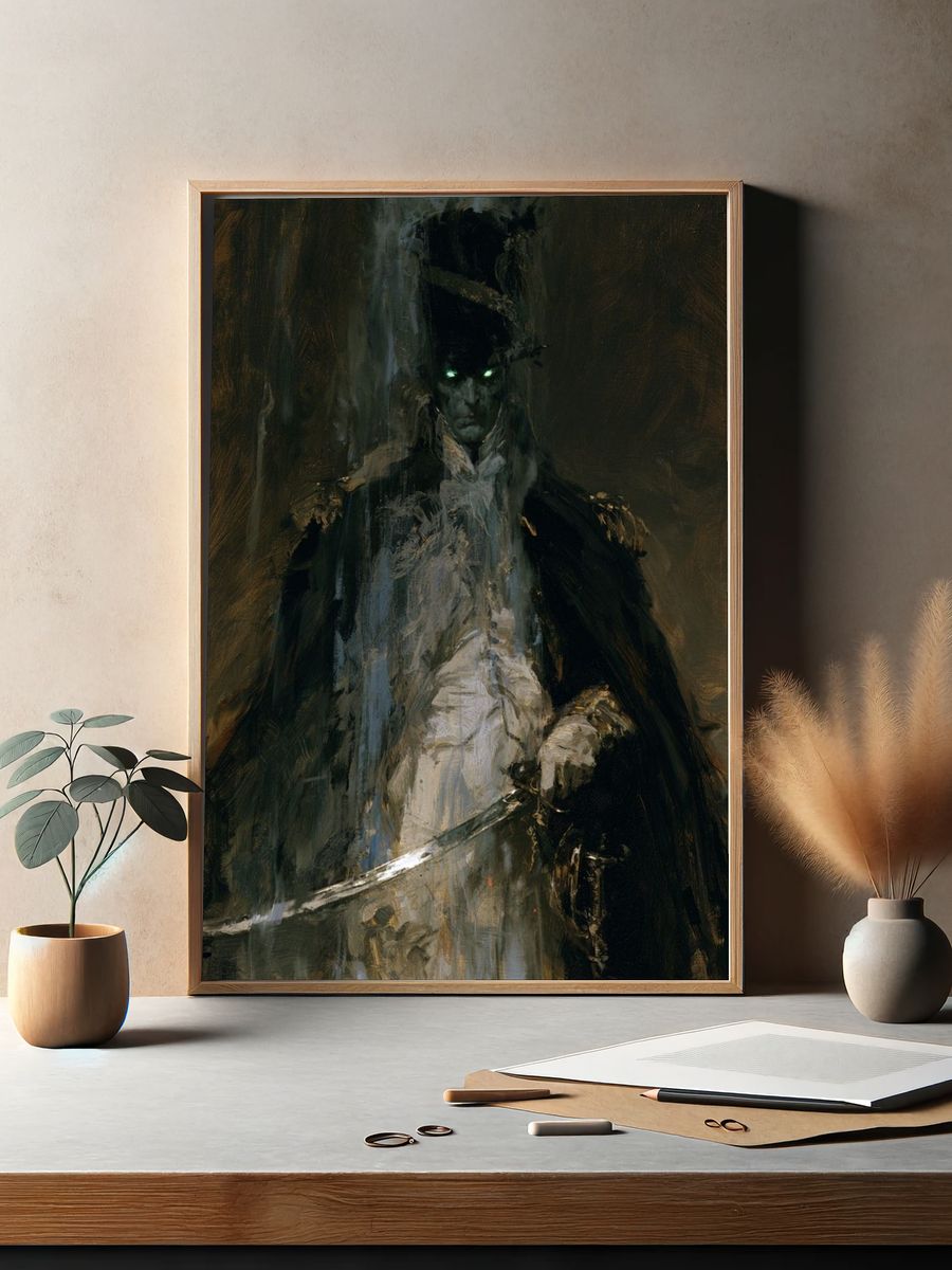 Dark Gothic Warrior Fine-Art Print. — room view 2