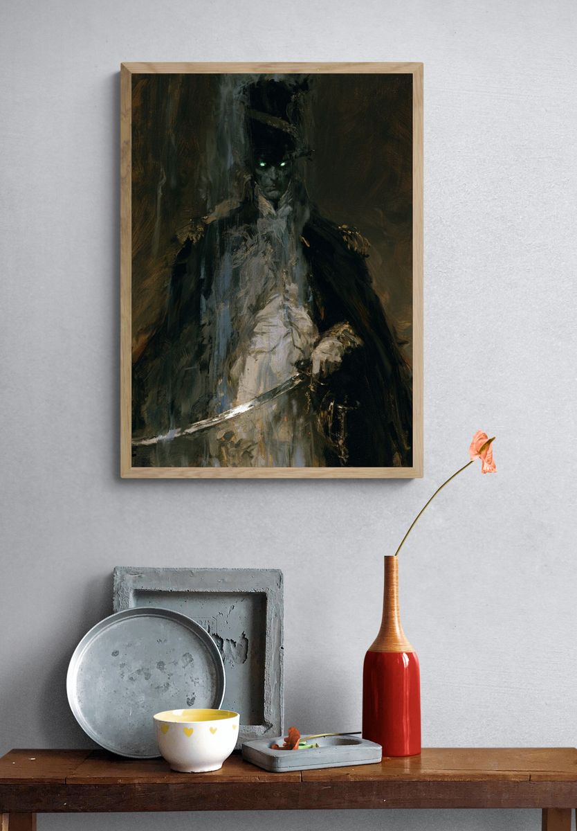 Dark Gothic Warrior Fine-Art Print. — room view 3