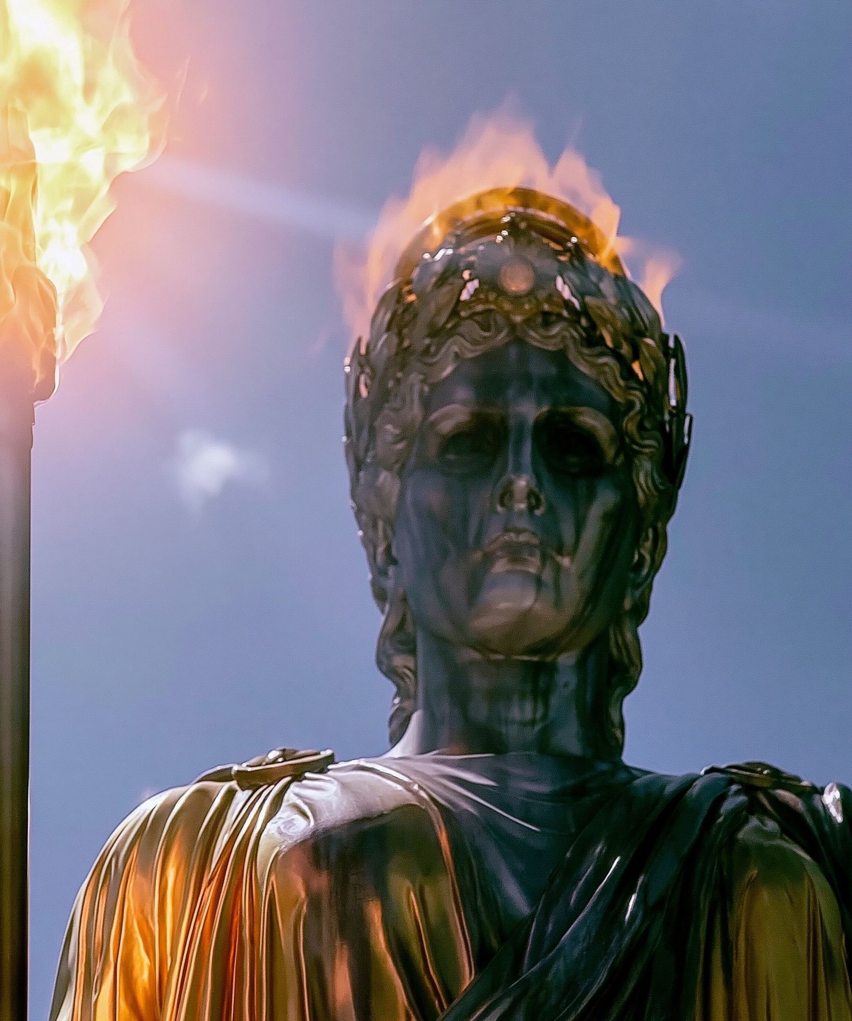 Burning Statue of Liberty Poster. poster detail