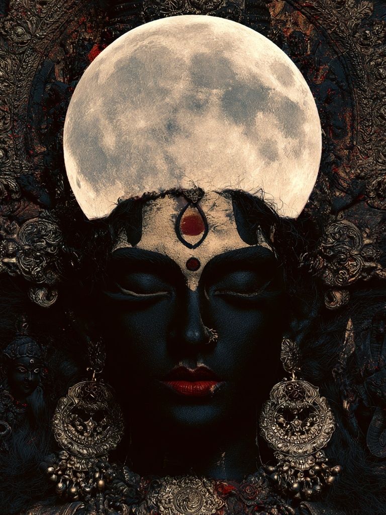 Moon Goddess Surrealism Poster. poster detail