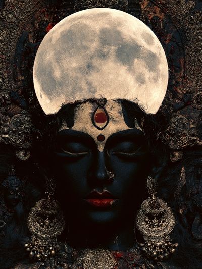 Moon Goddess Surrealism Poster.