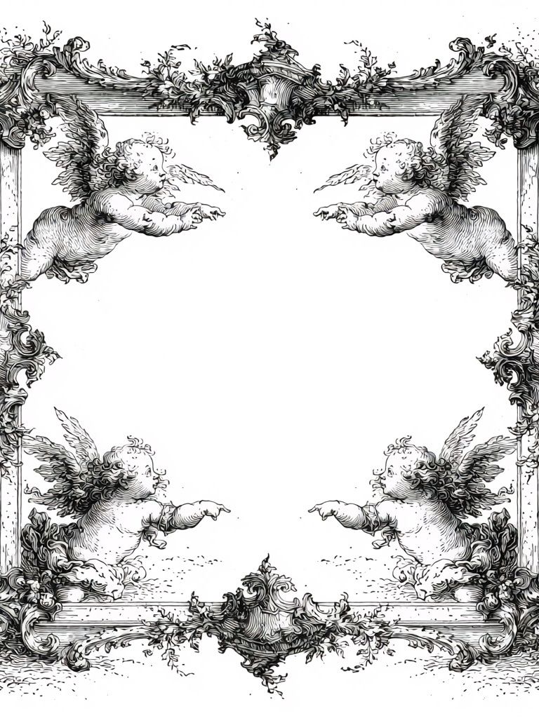 Cherub Baroque Frame Print. poster detail