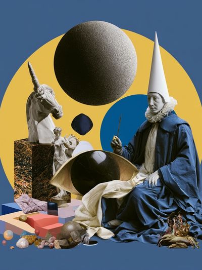 Surreal Classical Collage Print. poster print