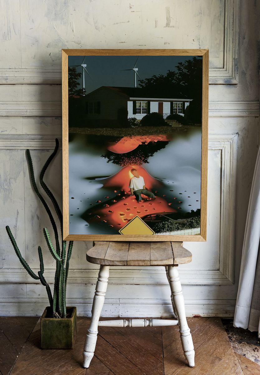 Surreal Suburban Dreamscape Poster. — room view 1