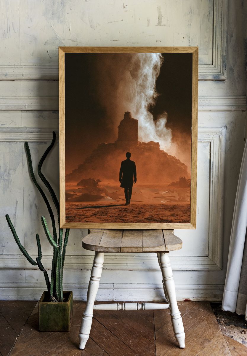 Desert Figure in Smoke Poster. — room view 1