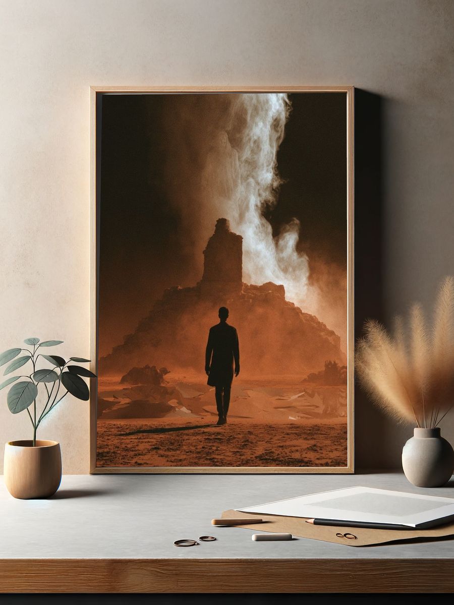Desert Figure in Smoke Poster. — room view 2
