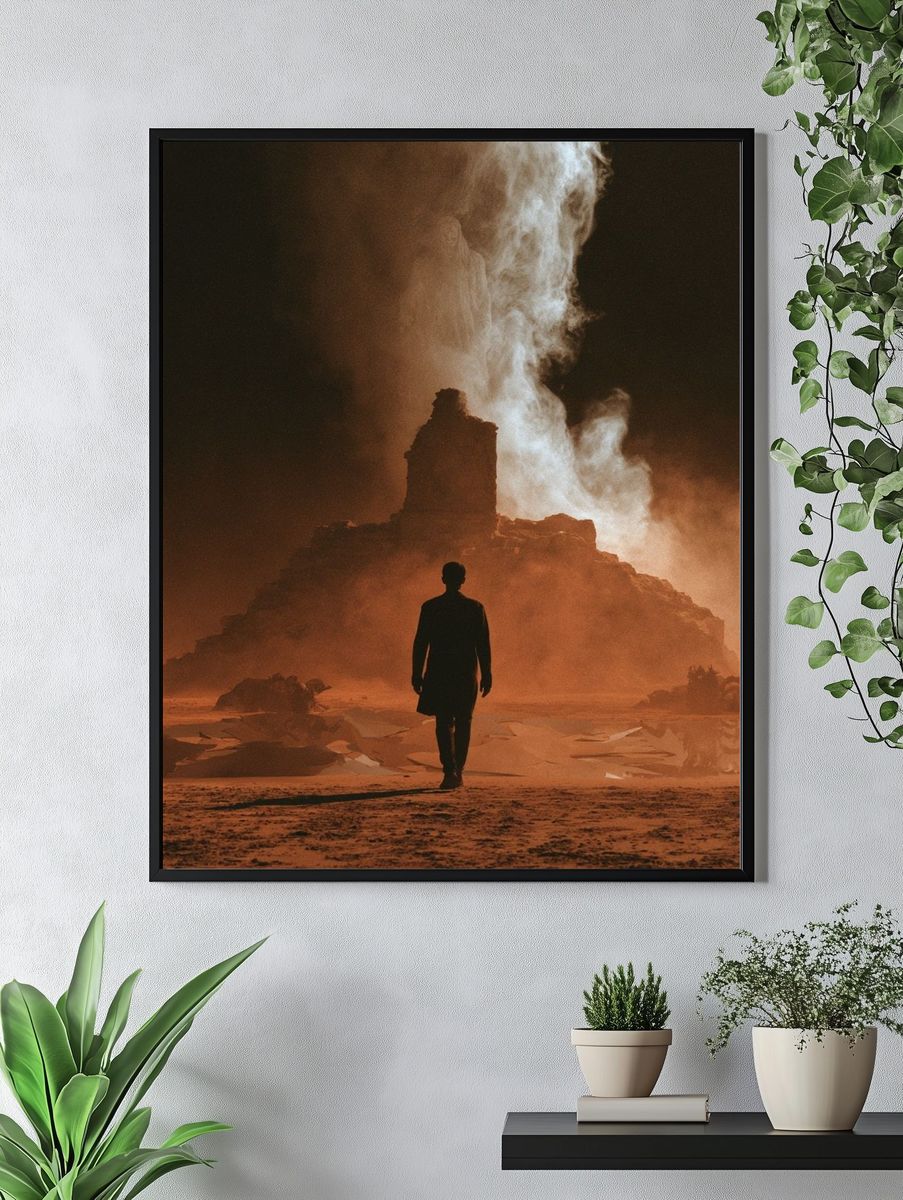 Desert Figure in Smoke Poster. — room view 4