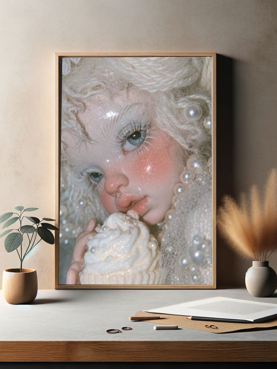 Dreamy Doll Portrait Print. — room view 2
