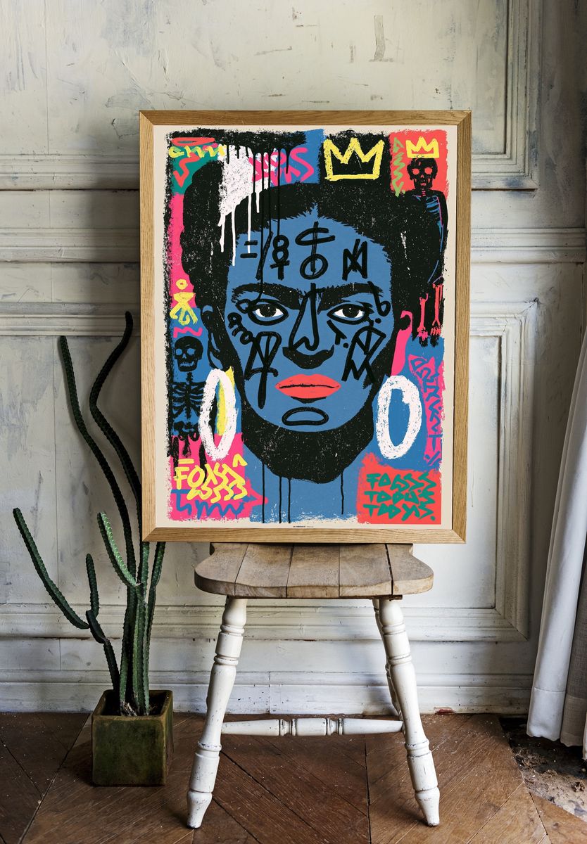 Graffiti Face Street-Art Poster. room preview