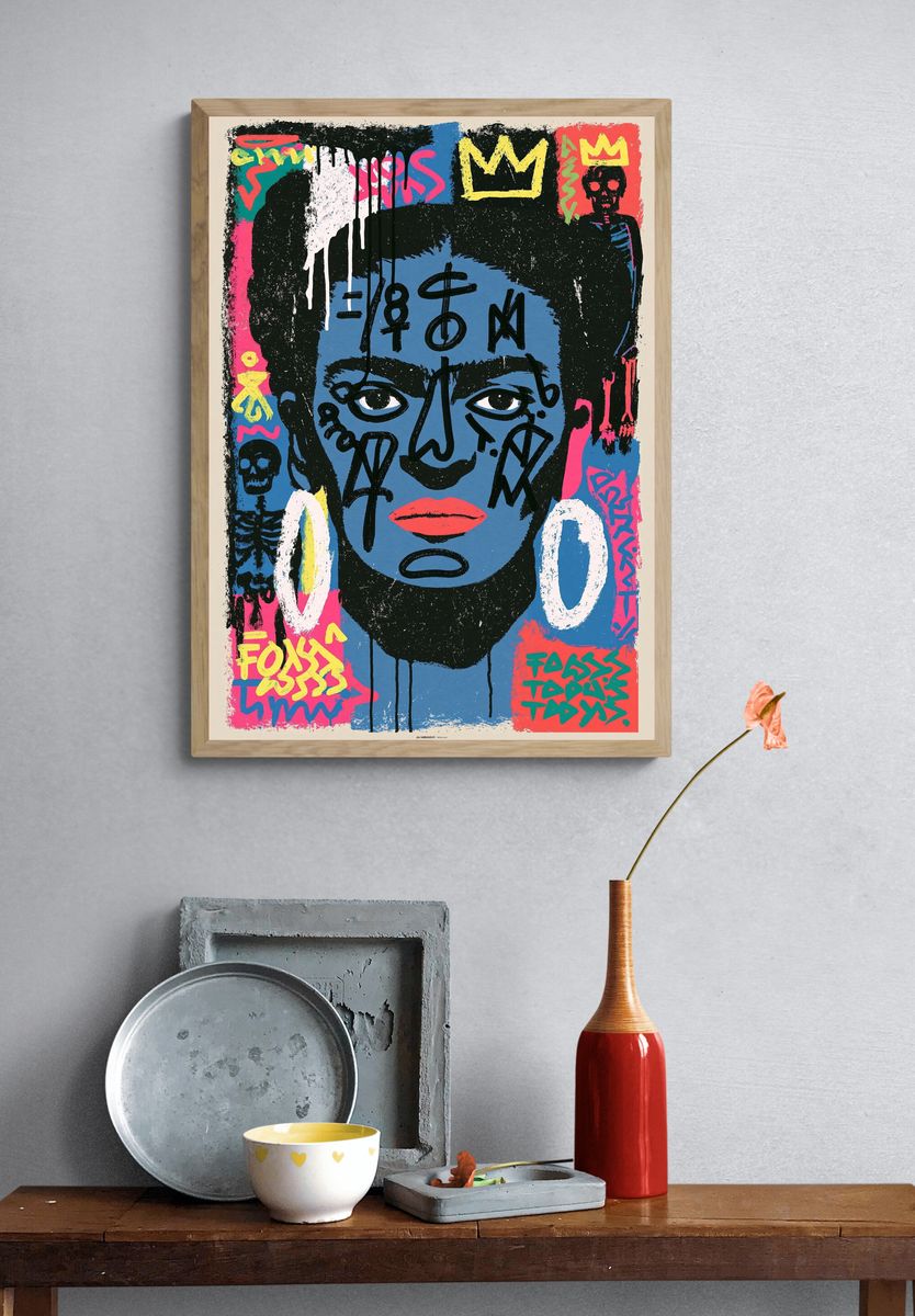 Graffiti Face Street-Art Poster. — room view 3