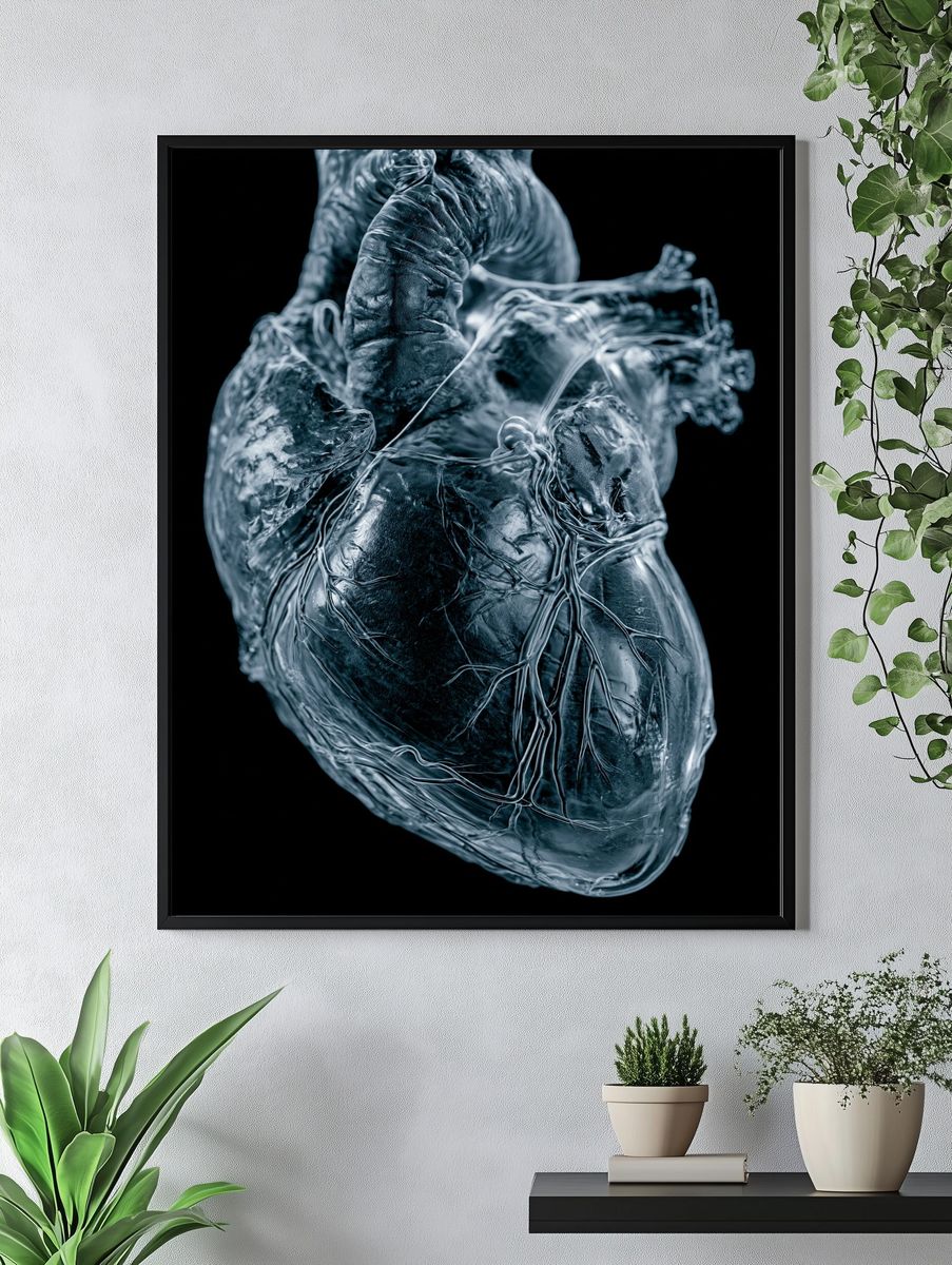 Frozen Heart Abstract Print. — room view 4