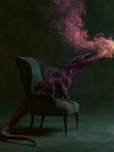 Dragon Chair Surrealism Print.