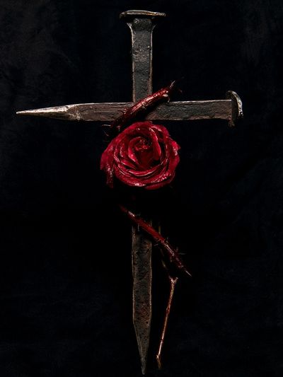 Rose Cross Dark Fine-Art Print. poster