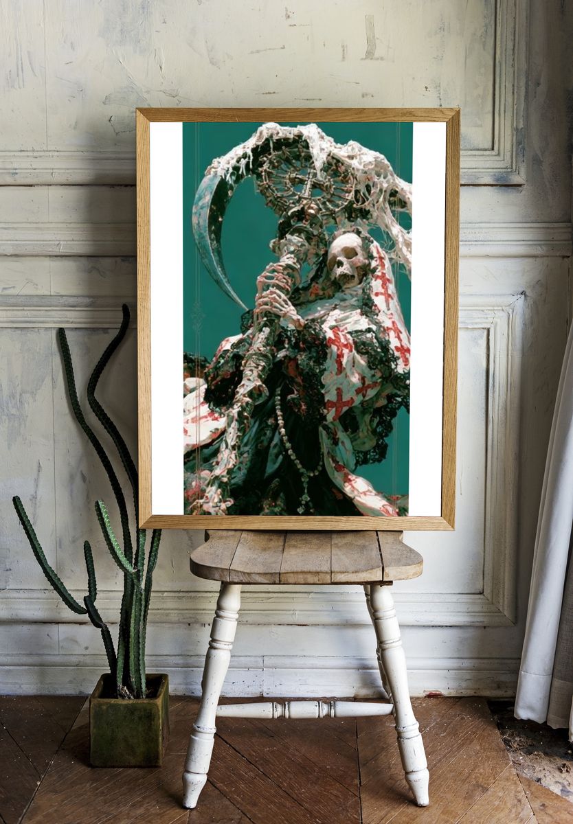 Grim Reaper Surrealism Poster. — room view 1
