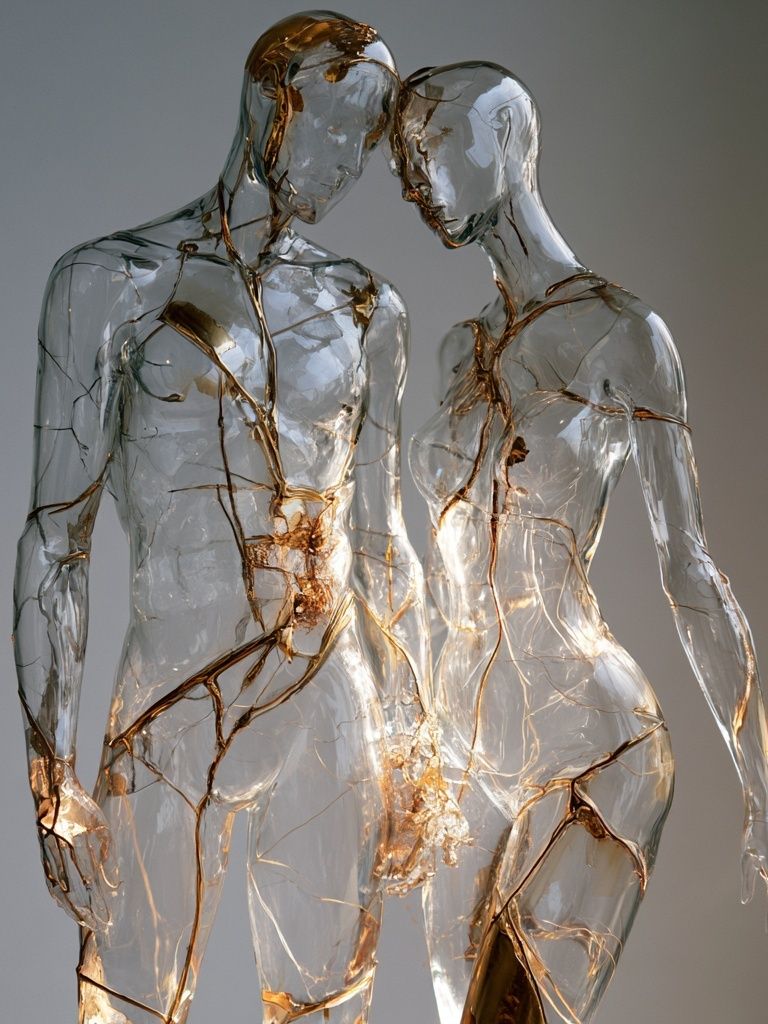 Glass Lovers Contemporary Print. poster detail
