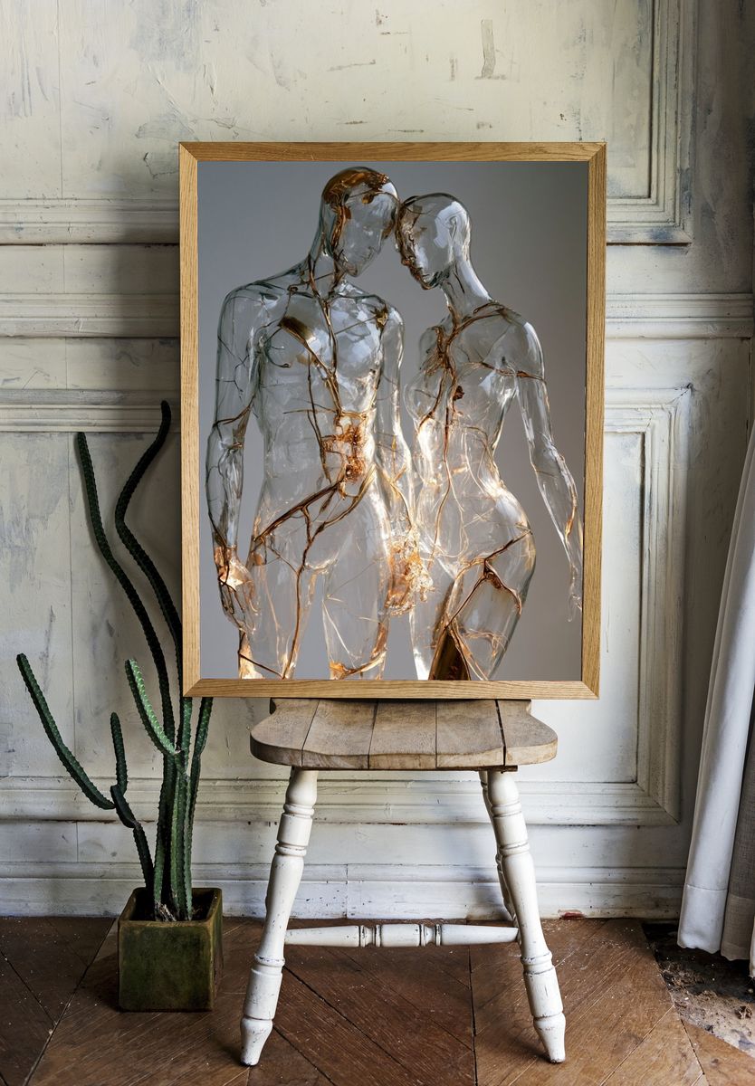 Glass Lovers Contemporary Print. — room view 1