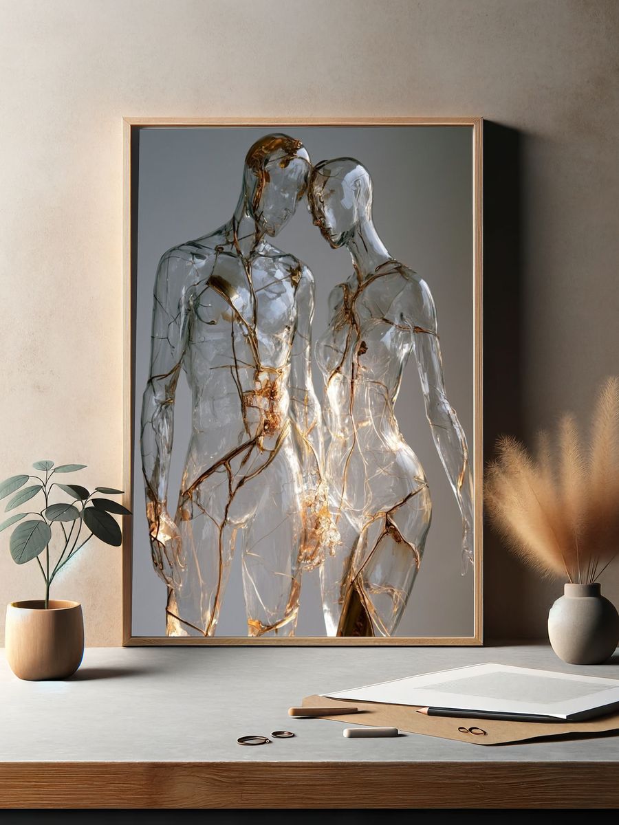 Glass Lovers Contemporary Print. — room view 2