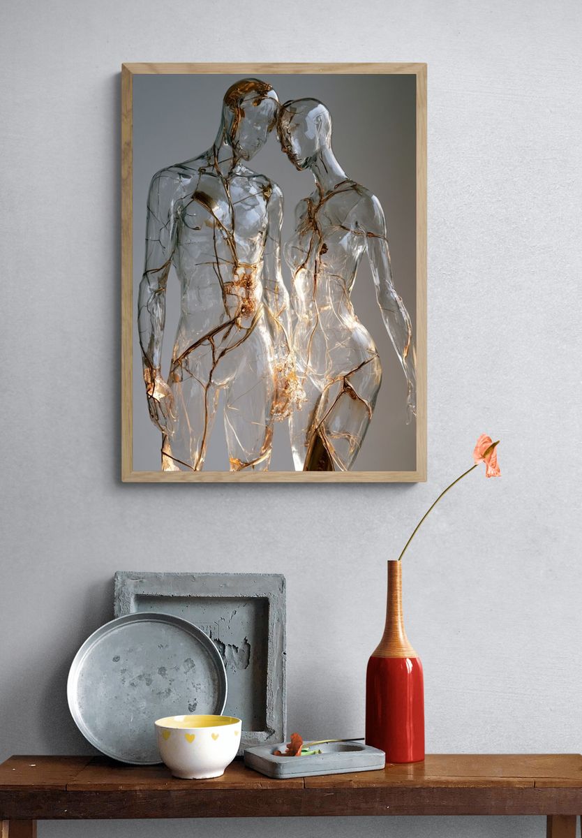 Glass Lovers Contemporary Print. — room view 3