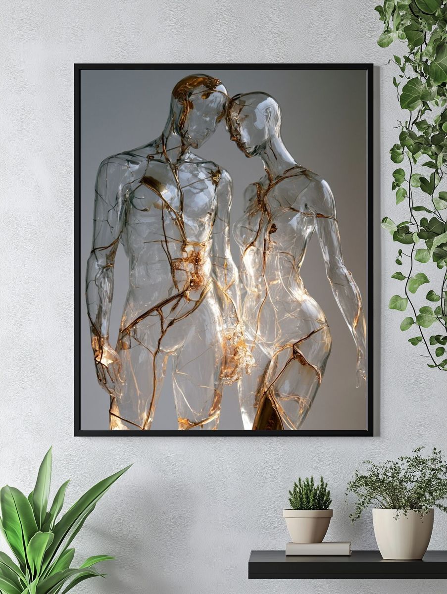 Glass Lovers Contemporary Print. — room view 4