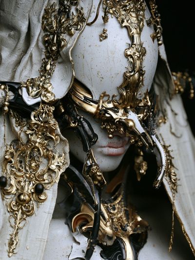 Ornate Masked Figure Fine-Art Print. poster