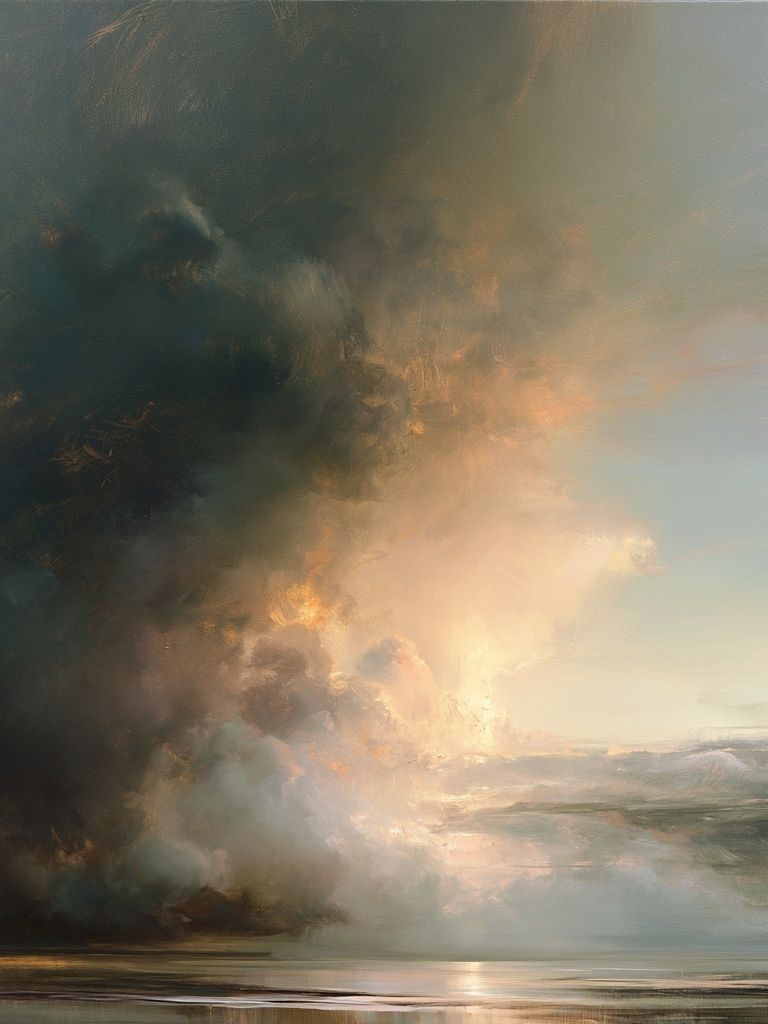 Storm Light Seascape Print. poster — fine-art art