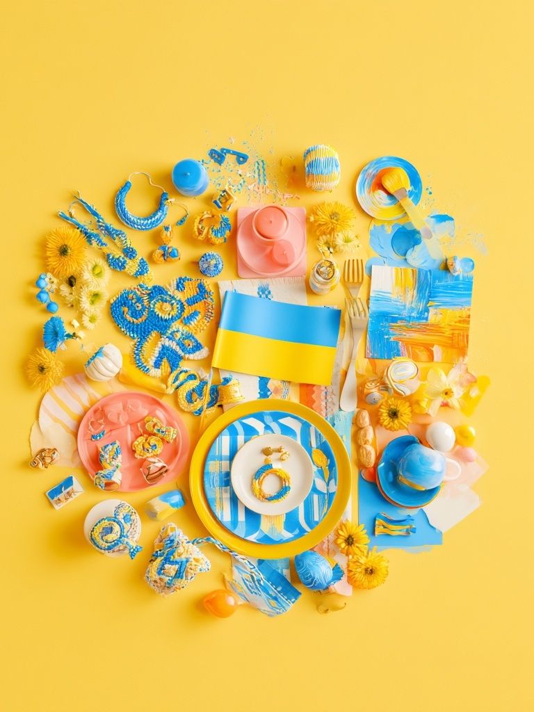 Blue and Yellow Still Life Poster. poster — fine-art art