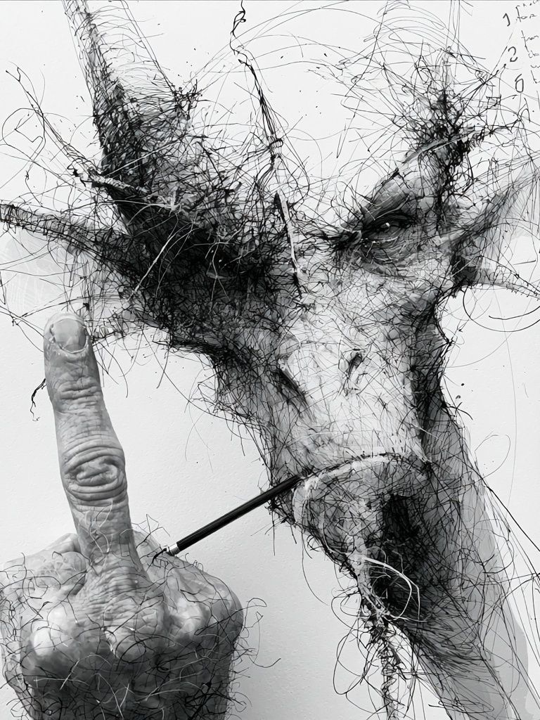 Abstract Face Sketch Poster. poster detail