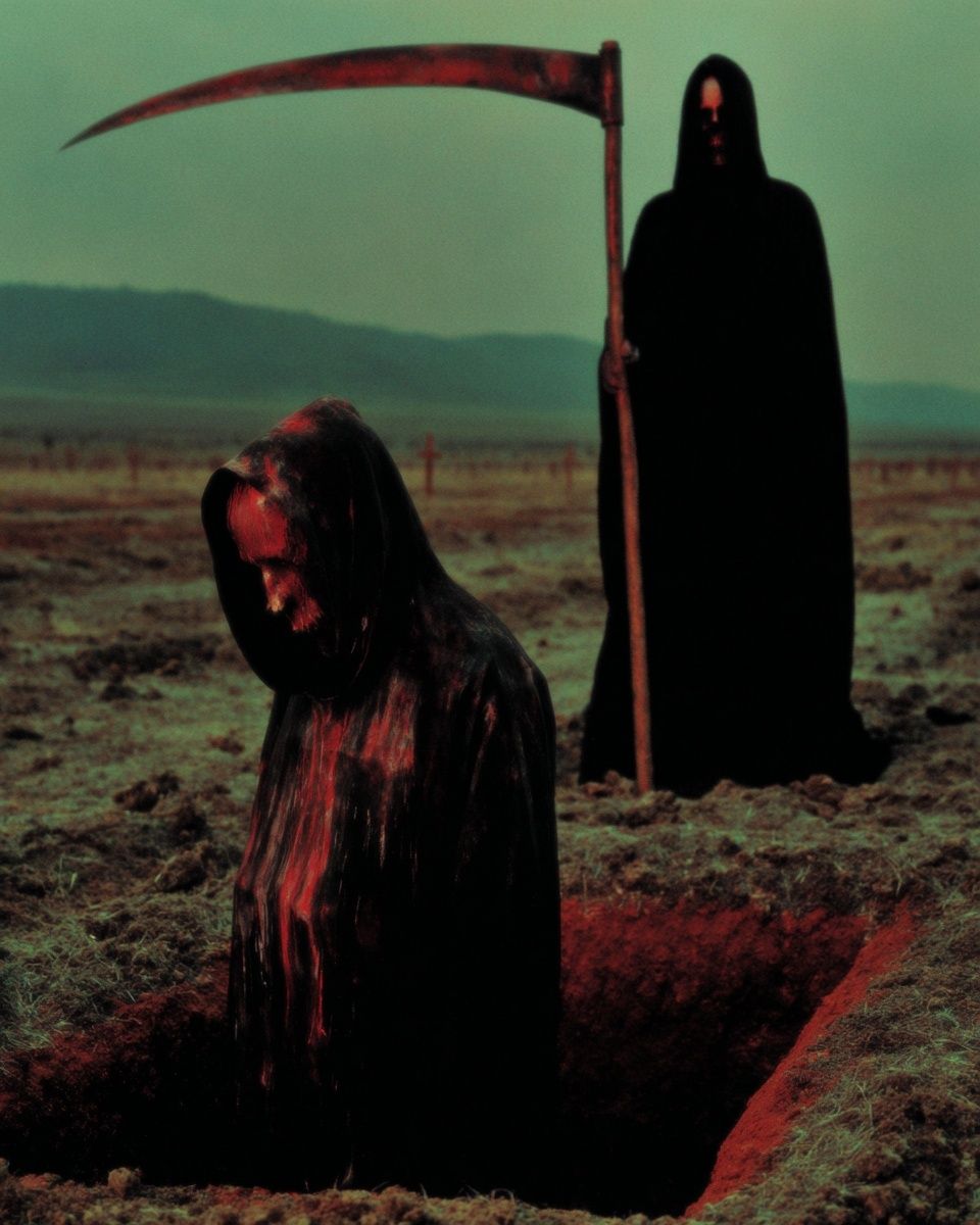 Grim Reaper Field Scene Poster. poster detail