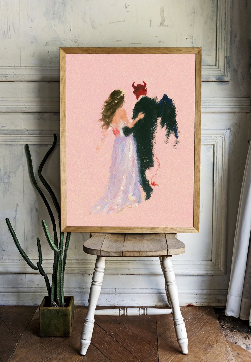 Romantic Couple Fine-Art Print. room preview