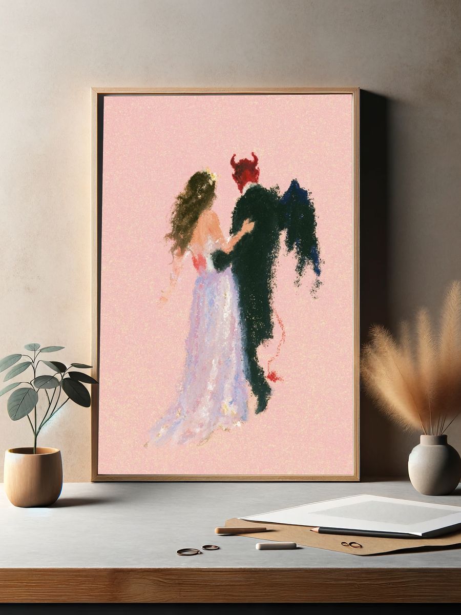 Romantic Couple Fine-Art Print. — room view 2