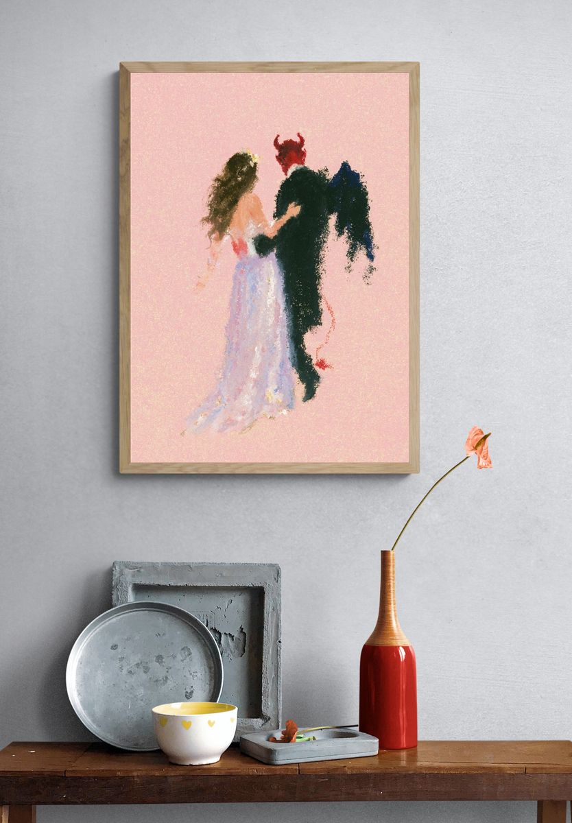 Romantic Couple Fine-Art Print. — room view 3