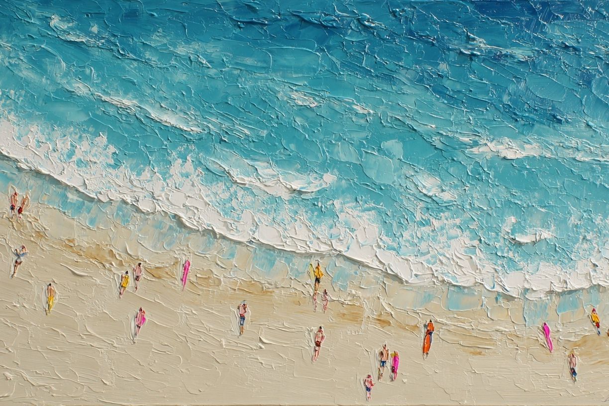 Aerial Beach Daydream Print. poster detail
