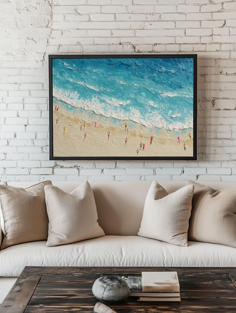 Aerial Beach Daydream Print room preview