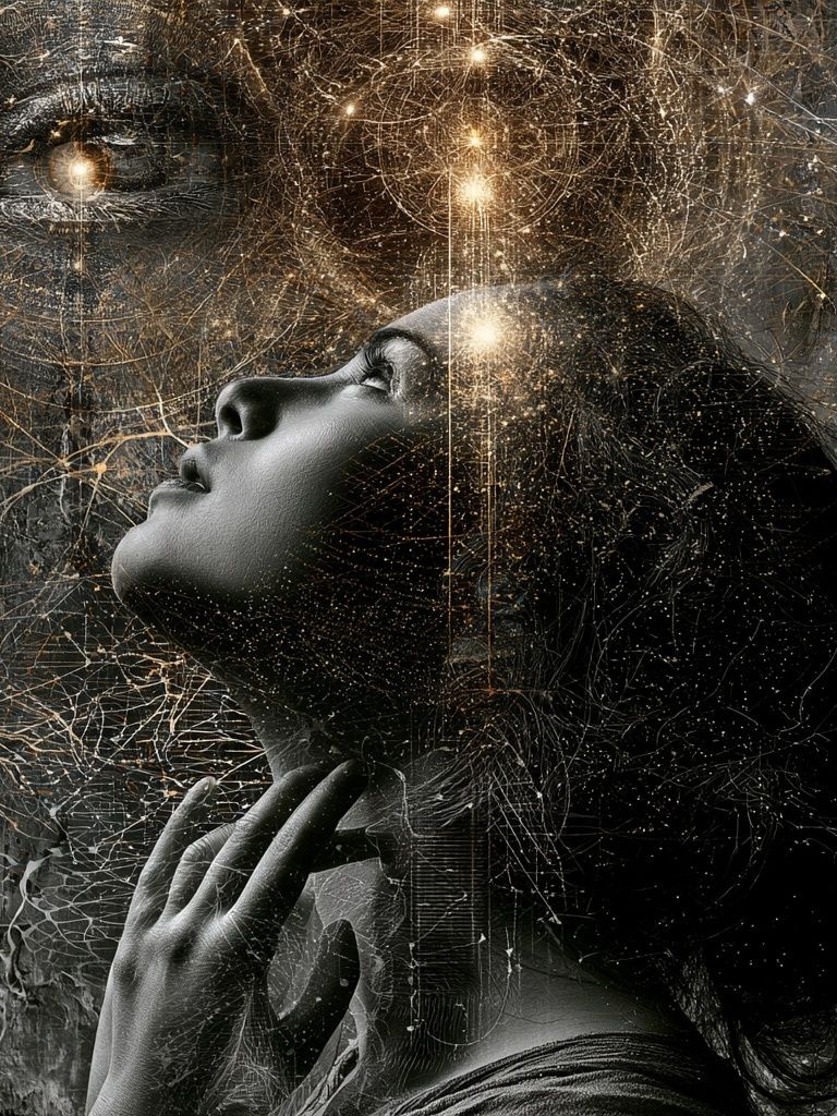 Celestial Woman Surrealism Poster. poster detail