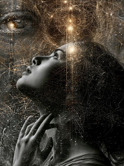 Celestial Woman Surrealism Poster. poster