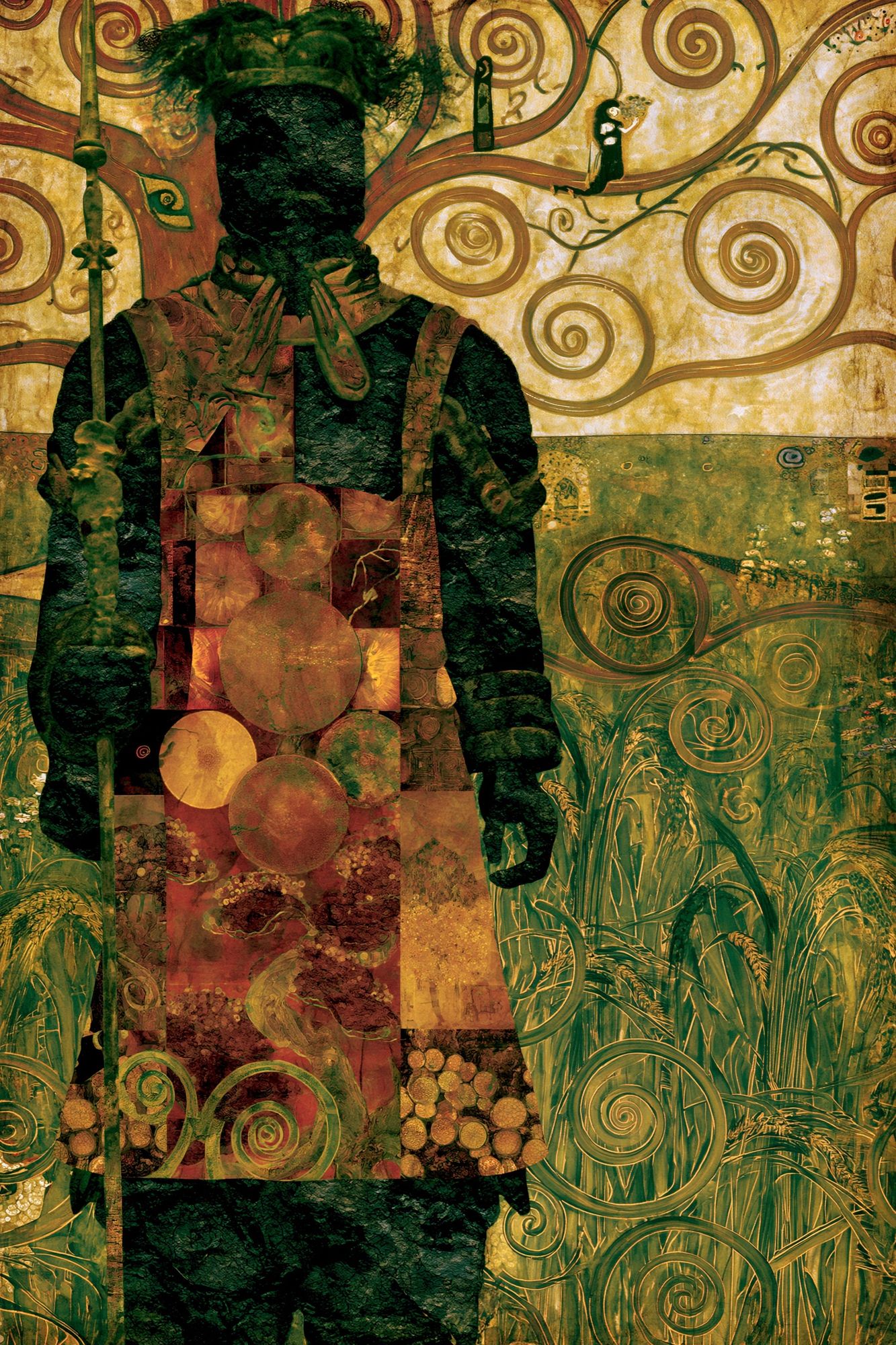 The Kiss by Klimt Fine-Art Poster. poster detail
