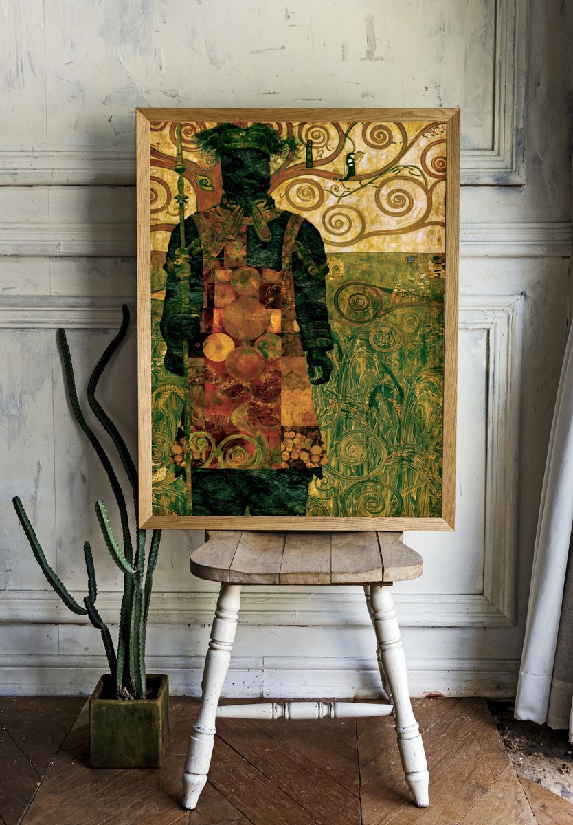 The Kiss by Klimt Fine-Art Poster. — room view 1