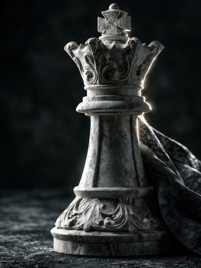 Chess King Sculpture Poster.