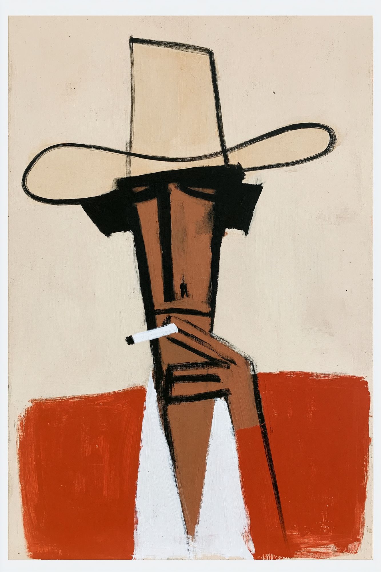 Cowboy Portrait Contemporary Print. poster detail
