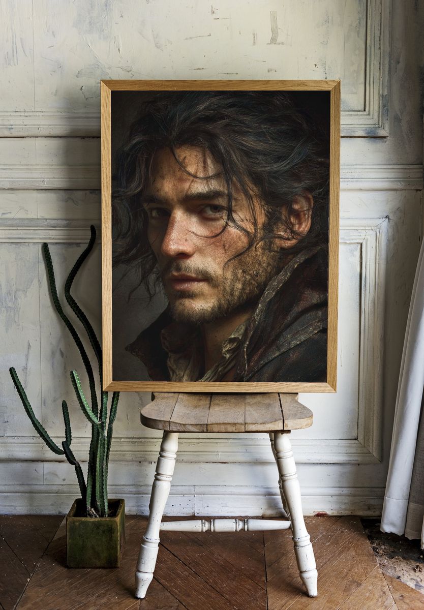 Brooding Portrait — Fine-Art Print. room preview