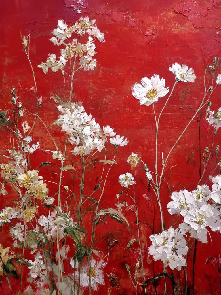 Red Wildflower Field Fine-Art Print. poster detail