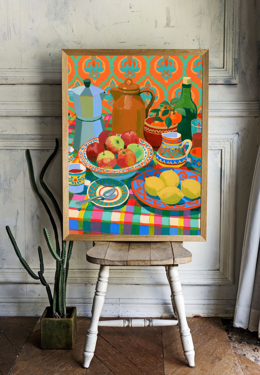 Colorful Still Life Table Poster. room preview