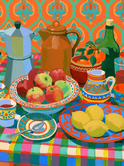 Colorful Still Life Table Poster.