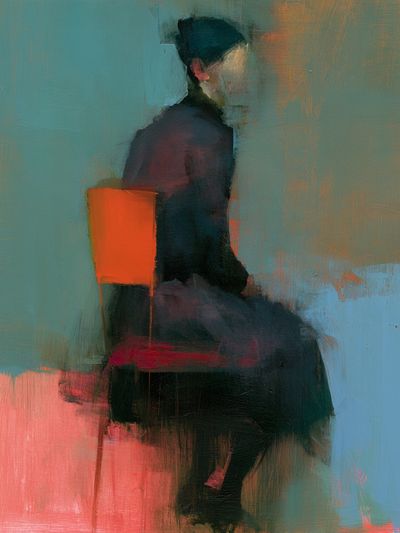 Seated Figure Abstract Print.