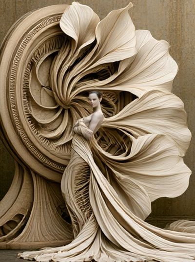 Surreal Beige Figure Fine-Art Poster.