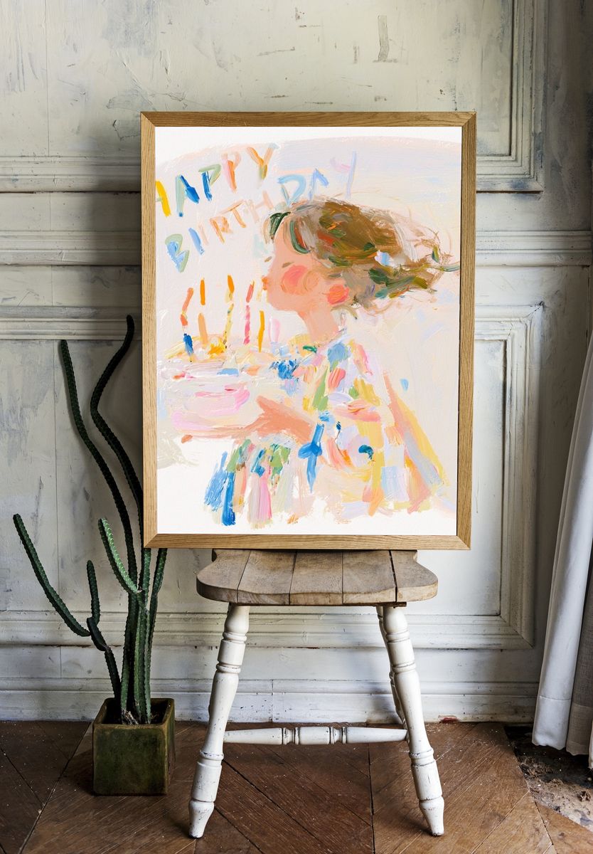 Birthday Girl Fine-Art Print. — room view 1
